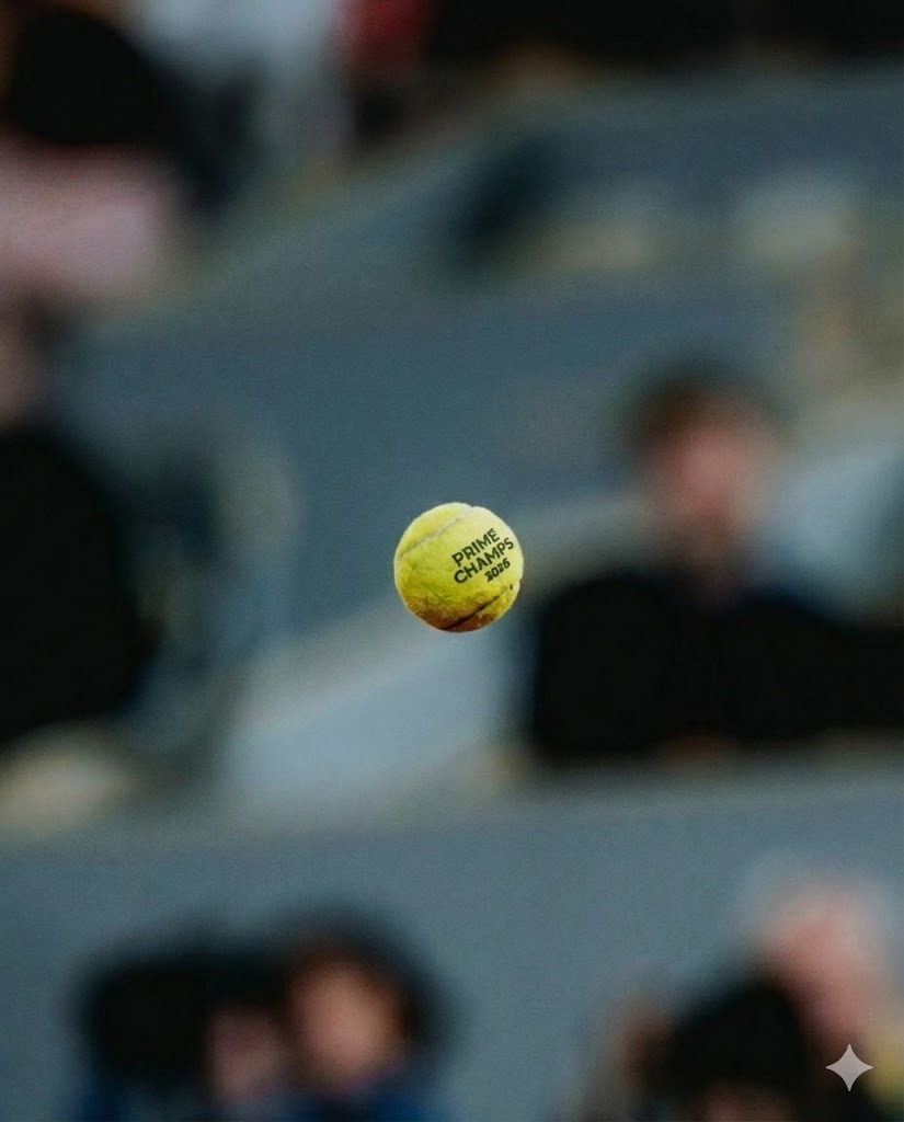 Prime Champs campaign concept on a tennis ball